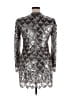 Zara 100% Polyester Metallic Silver Cocktail Dress Size L - photo 2