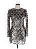 Zara 100% Polyester Metallic Silver Cocktail Dress Size L - photo 1