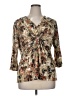 Chaus Brown 3/4 Sleeve Blouse Size 1X - photo 1