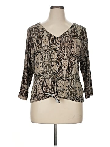 NY Collection 3/4 Sleeve Top (view 1)