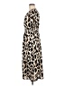 Influence 100% Polyester Animal Print Tan Casual Dress Size 6 - photo 5