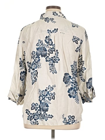 Chico's 3/4 Sleeve Button-Down Shirt (view 2)
