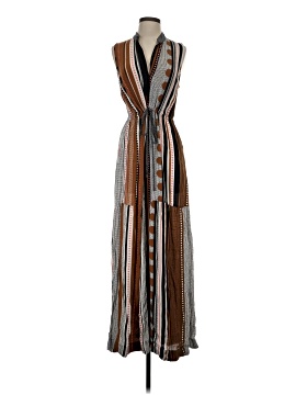 chinese dress ladies nwt maeve alondra brown motif striped maxi shirt dress main image 0