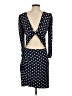 Ark & Co. Polka Dots Blue Casual Dress Size S - photo 2