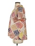 Entro 100% Polyester Color Block Tan Short Sleeve Blouse Size S - photo 5