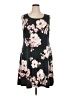 Perceptions Floral Black Casual Dress Size 18W - photo 1