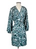 Venus 100% Polyester Chevron-herringbone Teal Casual Dress Size 4 - photo 1