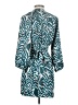 Venus 100% Polyester Chevron-herringbone Teal Casual Dress Size 4 - photo 2