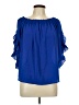 Umgee 100% Polyester Blue 3/4 Sleeve Blouse Size L - photo 1