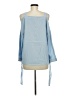 Tibi Blue 3/4 Sleeve Blouse Size M - photo 2