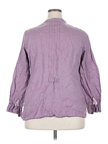 Mercer & Madison 3/4 Sleeve Button-Down Shirt (view 2)