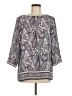 J.Jill 100% Polyester Paisley Purple 3/4 Sleeve Blouse Size M - photo 1