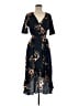 KorMei 100% Rayon Floral Black Cocktail Dress Size S - photo 1