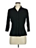 Max Studio Black 3/4 Sleeve Button-Down Shirt Size M (estimated) - photo 1