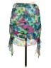 Shein Tie-dye Teal Casual Skirt Size 4 - photo 2