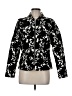 White House Black Market 100% Polyester Floral Black Jacket Size 6 - photo 1