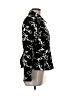 White House Black Market 100% Polyester Floral Black Jacket Size 6 - photo 4