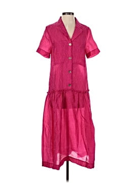 open lace back dress Draped Regular Red Dress