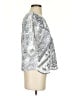 Maeve White Silver 3/4 Sleeve Blouse Size S - photo 4