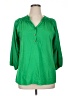 Escapada 100% Rayon Green 3/4 Sleeve Blouse Size L - photo 1