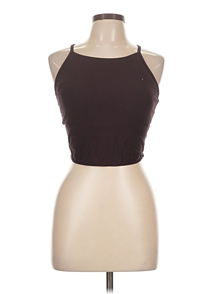 Pre-owned Active By Old Navy Sleeveless Top Brown Halter Neckline Tops