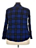 Torrid 100% Rayon Plaid Blue Long Sleeve Button-Down Shirt Size 3X Plus (3) - photo 2