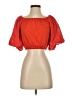 Zara W&B Collection 100% Polyester Red Short Sleeve Blouse Size S - photo 1
