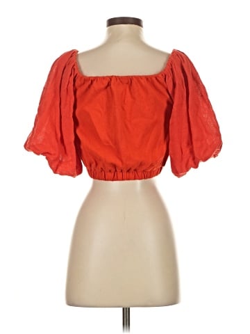 Zara W&B Collection Short Sleeve Blouse (view 2)