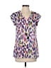 CAbi 100% Polyester Purple Short Sleeve Blouse Size XS - photo 1