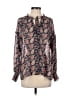 Mystree Paisley Blue Long Sleeve Blouse Size S - photo 1