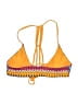 Unbranded Print Yellow Swimsuit Top Size M (estimated) - photo 2