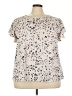 Unbranded 100% Polyester Ivory Short Sleeve Blouse Size 5X - photo 1