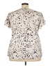 Unbranded 100% Polyester Ivory Short Sleeve Blouse Size 5X - photo 2