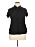 IZOD 100% Polyester Black Short Sleeve Blouse Size XL - photo 1