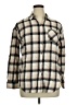 Love Notes 100% Cotton Plaid Tan Long Sleeve Button-Down Shirt Size L - photo 1