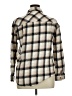 Love Notes 100% Cotton Plaid Tan Long Sleeve Button-Down Shirt Size L - photo 2