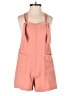 Walking on Sunshine 100% Polyester Solid Pink Romper Size S - photo 1