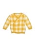 Angel Dear 100% Cotton Checkered-gingham Yellow Pullover Sweater Size 0-3 mo - photo 1