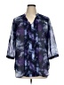 Modamix 100% Polyester Purple 3/4 Sleeve Blouse Size 14 - photo 1