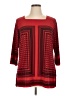 Christopher & Banks Red 3/4 Sleeve Blouse Size XL - photo 1