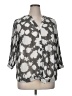 Lane Bryant 100% Polyester Gray 3/4 Sleeve Blouse Size 14 - 16 Plus - photo 1