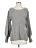 Isabel Metallic Silver Pullover Sweater Size S - photo 1