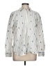 Ann Taylor LOFT Tweed Silver Long Sleeve Button-Down Shirt Size L - photo 1