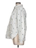Ann Taylor LOFT Tweed Silver Long Sleeve Button-Down Shirt Size L - photo 5