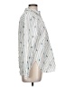 Ann Taylor LOFT Tweed Silver Long Sleeve Button-Down Shirt Size L - photo 4