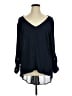 Pure Energy 100% Polyester Black Blue Long Sleeve Blouse Size 1X - photo 1