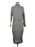 Express Solid Gray Casual Dress Size S - photo 1