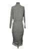 Express Solid Gray Casual Dress Size S - photo 2