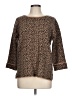 Tahari Animal Print Brown Pullover Sweater Size L - photo 1