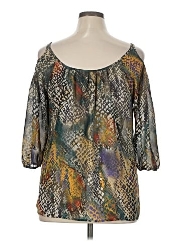 Miss Tina by Tina Knowles 3/4 Sleeve Blouse (view 2)
